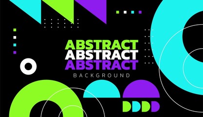 Creative various shapes with bright colors abstract vector background design
