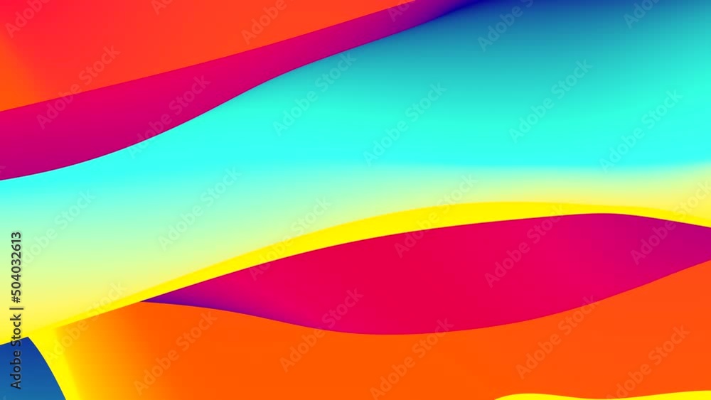 Poster looped animation. abstract colorful wavy background in bright rainbow colors. modern colorful wallpa