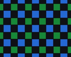 Amazing green and cyan color abstract background, Chess board abstract