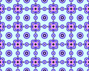 3D rendering of a colorful seamless tile pattern background