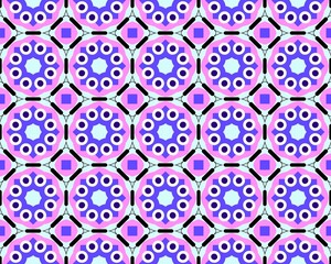 3D rendering of a colorful seamless tile pattern background