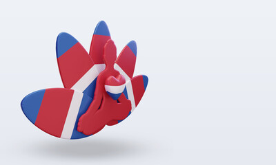 3d International yoga day Netherlands flag rendering left view