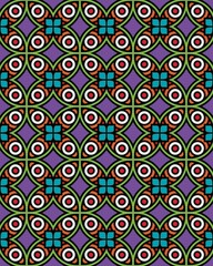 An Illustration of seamless tiles pattern in a purple color