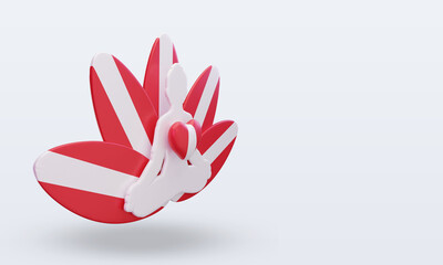 3d International yoga day Peru flag rendering left view