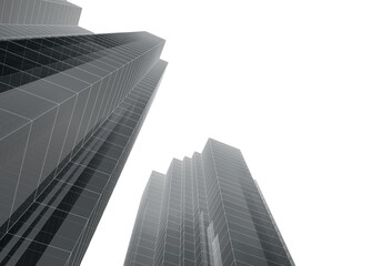 Plakat skyscrapers in the city
