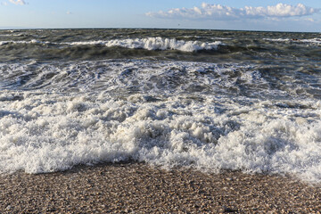 waves crushing on the beach
