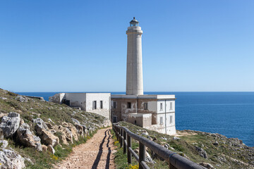 Fototapeta na wymiar lighthouse on the coast of the sea