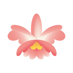 Isolated orchid icon colombian national flower Vector illustration