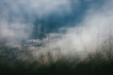 Abstract Clouded Smokey Sky in Winter