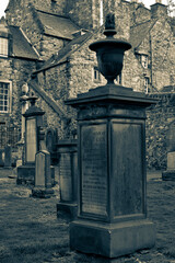 Obraz premium Cemetery of the Kirk of the Canongate, Edinburgh