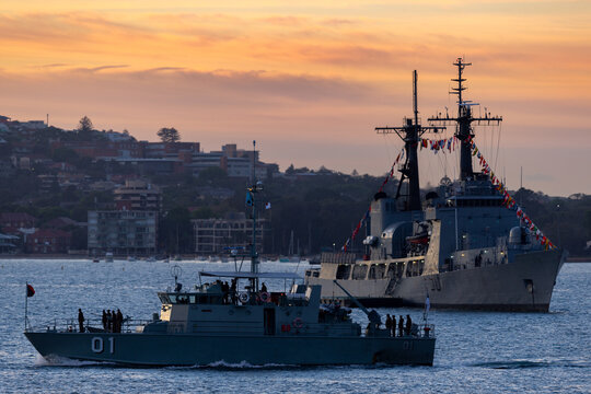 Sydney, Australia - October 5, 2013: Papua New Guinea Defence Force Pacific-class Patrol Boat HMPNGS Rabual.