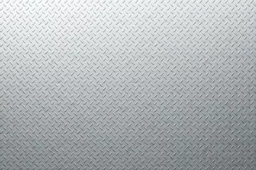 Tuinposter Diamond plate metal background. Brushed metallic texture. 3d rendering © Thaut Images