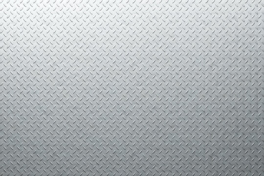 Diamond plate metal background. Brushed metallic texture. 3d rendering