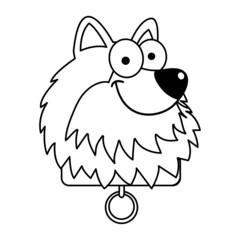 Isolated cute dog breed cartoon kawaii Vectorillustration