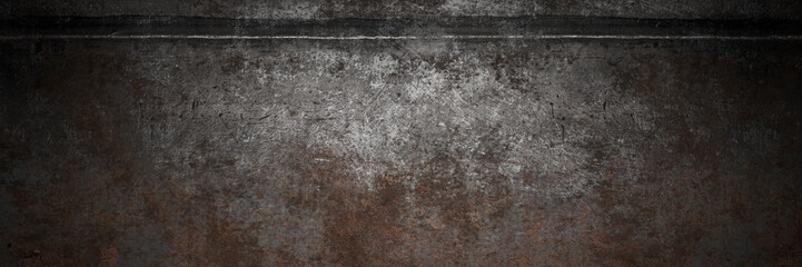 Wheathered rust and scratched steel texture background. 3d illustration - obrazy, fototapety, plakaty