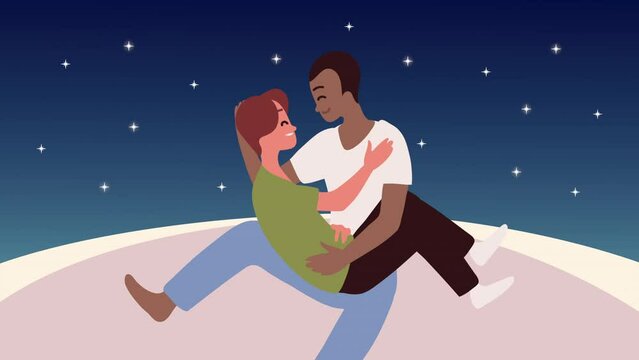 lgtbi gays couple lovers characters