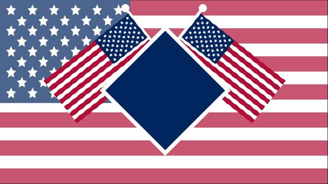 Memorial Day background design. Vector background animation is suitable for invitaion, party, events, etc. Motion graphic design. Remember and Honor. Animation 4K, loop footage.