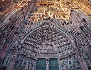 The portal of Cathedral of Our Lady of Strasbourg (France, Alsace)