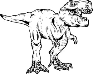 Dinosaur Rex Vector Illustration Birthday