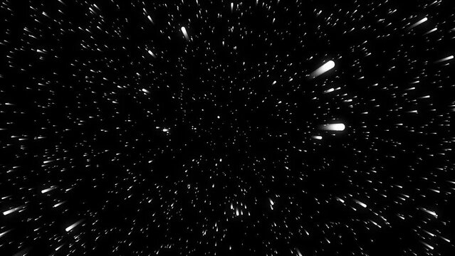 Night stars animation background. space travel glowing stars