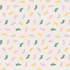 Minimalistic seamless pattern. Simple organic shape