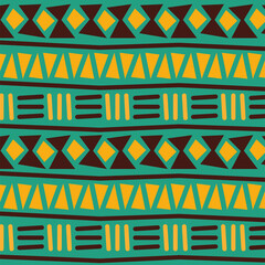 orange african culture pattern