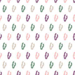 Minimalistic seamless pattern. Simple organic shape