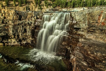 Fototapeta premium Kootenai Falls_Summer_Montana_01