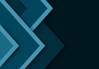 Fototapeta premium Blue Background Geometric Overlap Layer Paper Cut on Dark with Space Design