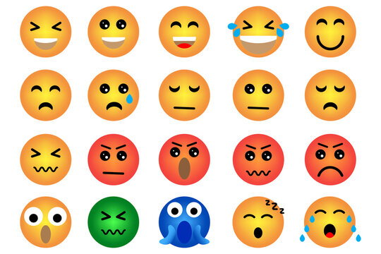 Smiley emoji, great design for any purposes. Sad face. Happy face. Vector illustration. stock image. 