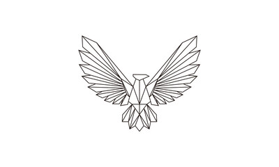geometric eagle flying
