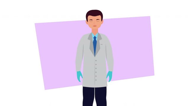 medical male doctor character animation