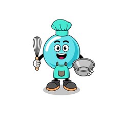 Illustration of bubble as a bakery chef