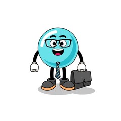 bubble mascot as a businessman