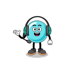 Mascot Illustration of bubble as a customer services