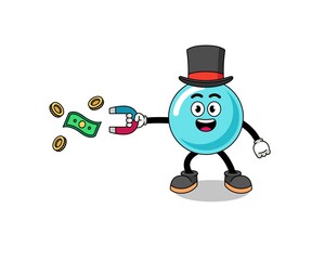 Fototapeta na wymiar Character Illustration of bubble catching money with a magnet