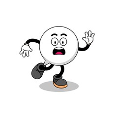 slipping speech bubble mascot illustration