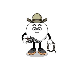 Character mascot of speech bubble as a cowboy