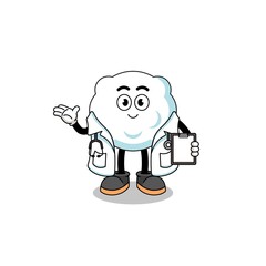 Cartoon mascot of cloud doctor