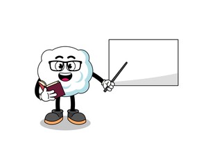 Mascot cartoon of cloud teacher