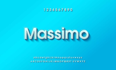 Simple and minimal 3d text effect