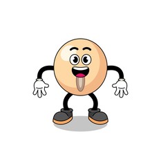 soy bean cartoon with surprised gesture