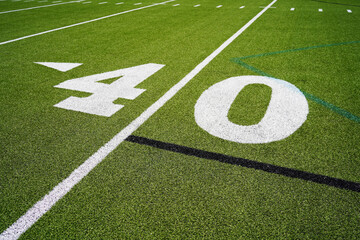 number 40 on a football field