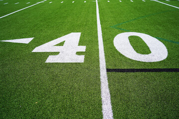 number 40 on a football field