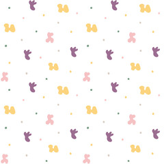 Abstract seamless pattern. Simple organic shape. Colorful surface design