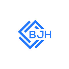 BJH technology letter logo design on white  background. BJH creative initials technology letter logo concept. BJH technology letter design.