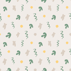 Abstract seamless pattern. Simple organic shape. Colorful surface design