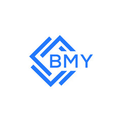 BMY technology letter logo design on white  background. BMY creative initials technology letter logo concept. BMY technology letter design.

