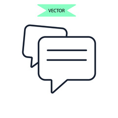 comment icons  symbol vector elements for infographic web