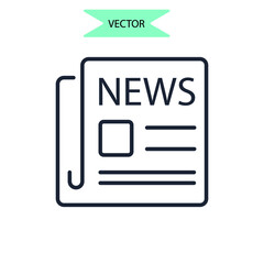 news icons  symbol vector elements for infographic web